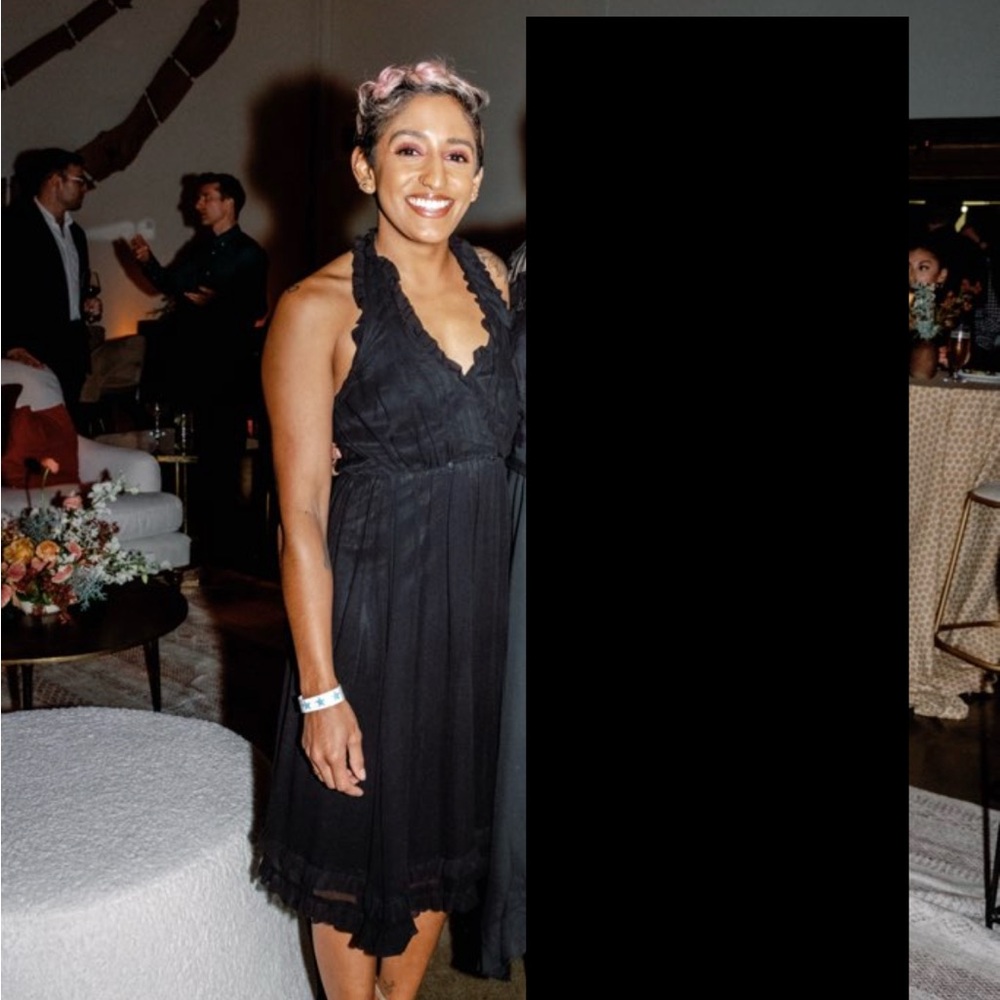 Grace Class 100% silk halter midi dress